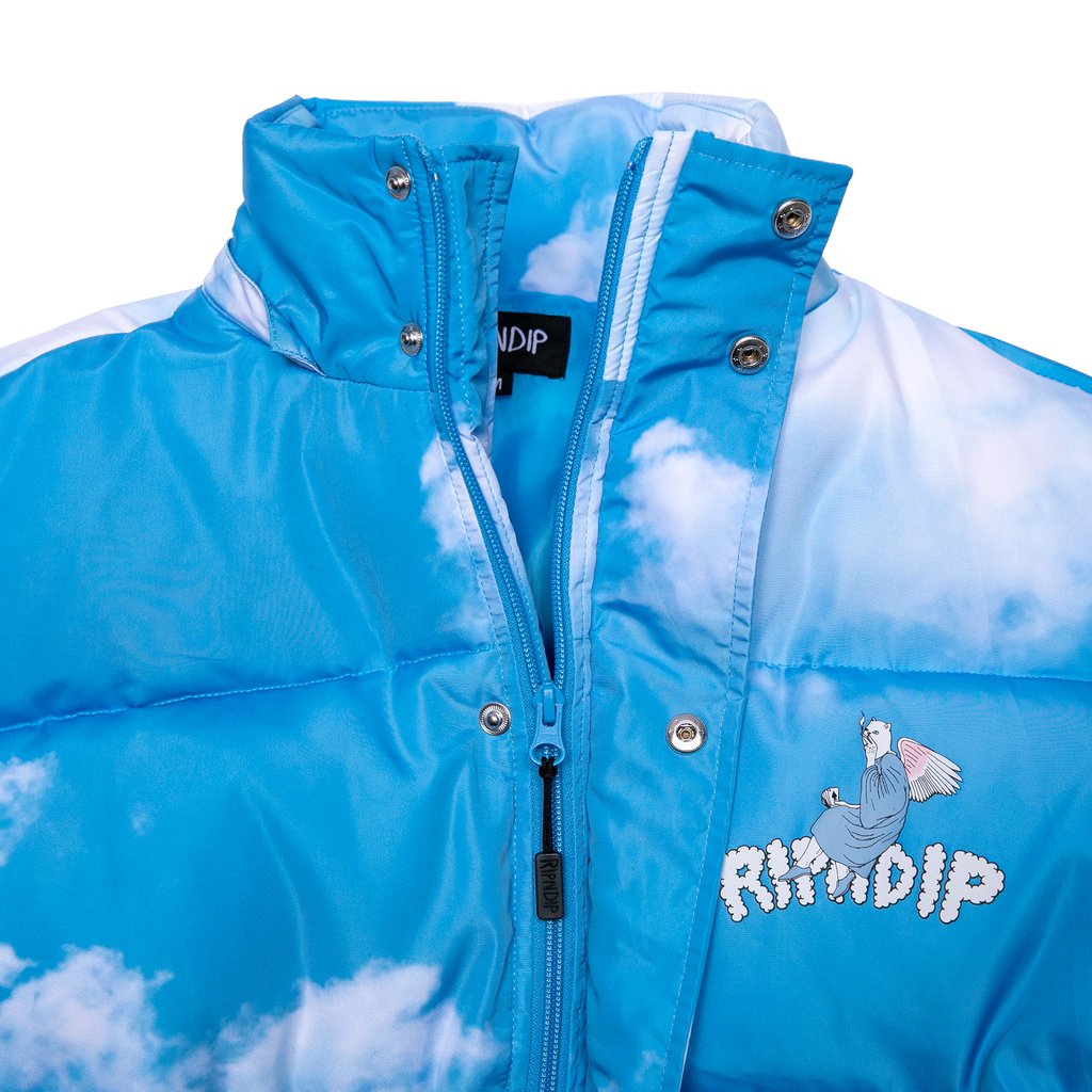 RIPNDIP - Heaven And Hell Men's Puffer Jacket, Blue