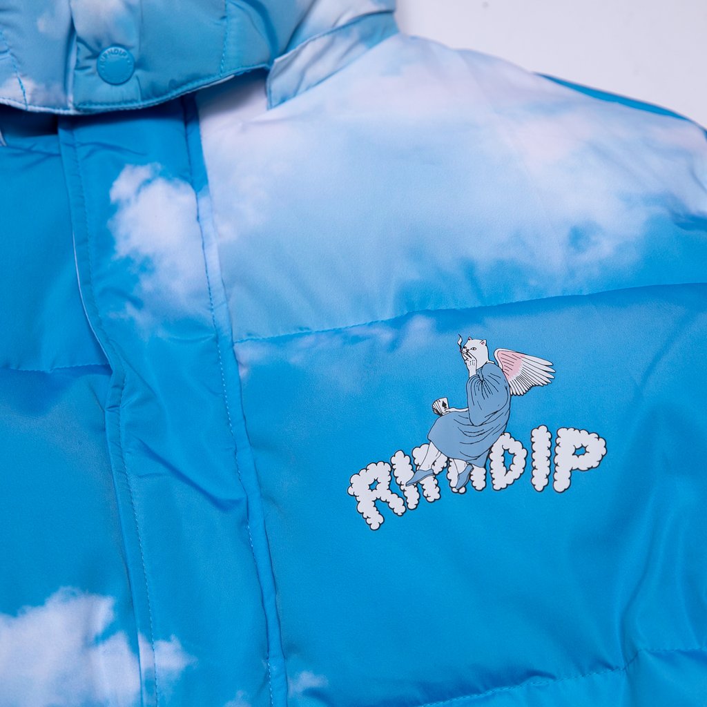 RIPNDIP - Heaven And Hell Men's Puffer Jacket, Blue