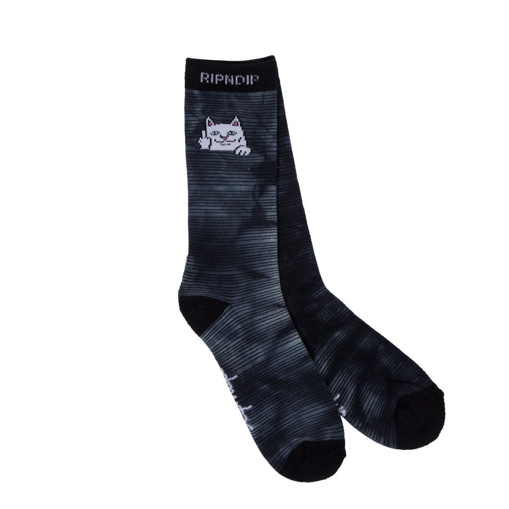 RIPNDIP - Peek A Nermal Socks, Black/White Dye
