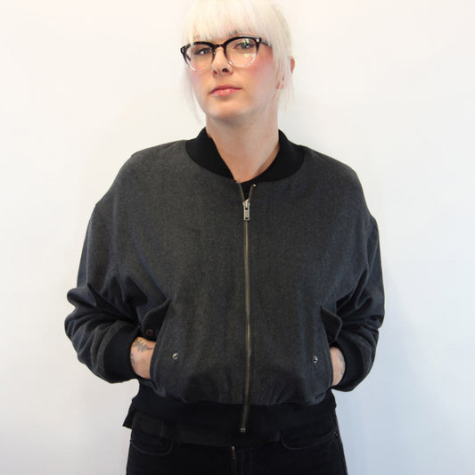 Cheap Monday - Bomb Women's Jacket, Charcoal Melange - The Giant Peach