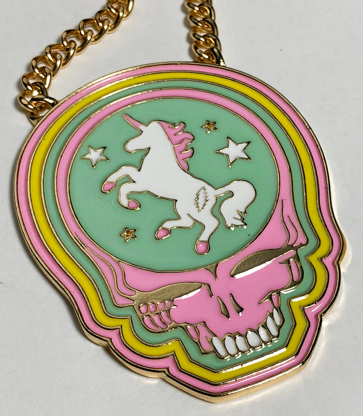 TRiXY STARR X GRATEFUL DEAD - Unicorn Stealie necklace, Gold