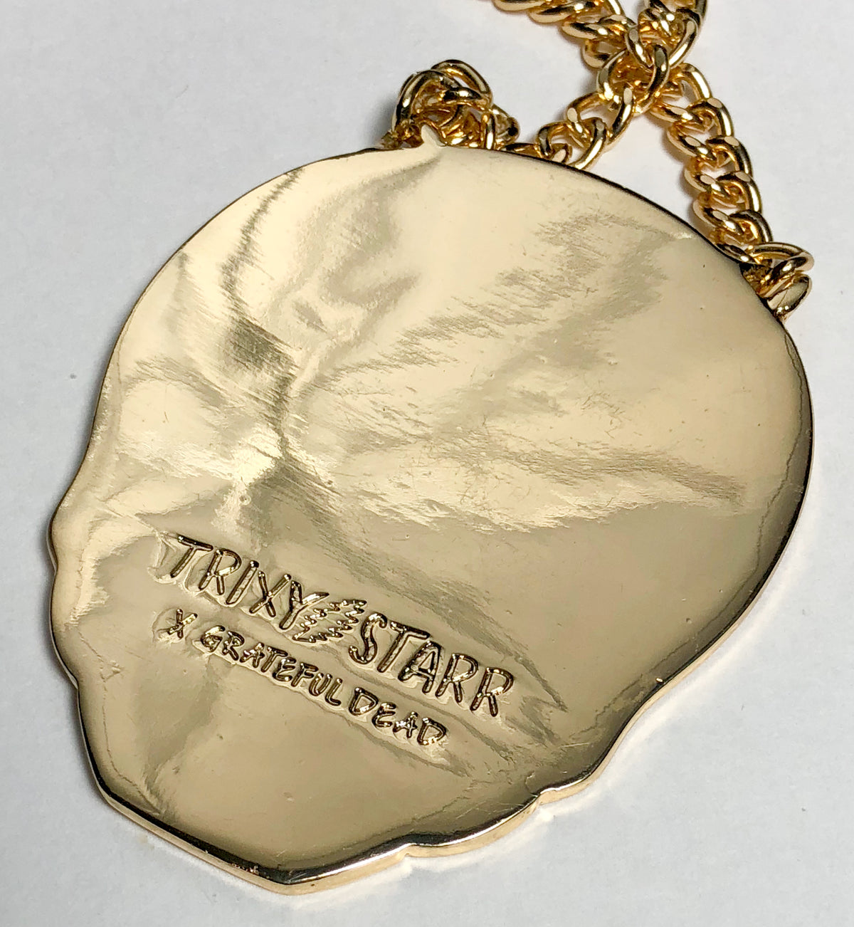 TRiXY STARR X GRATEFUL DEAD - Unicorn Stealie necklace, Gold
