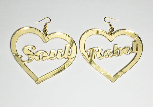 TRiXY STARR - Soul Rebel Earrings, Gold - The Giant Peach