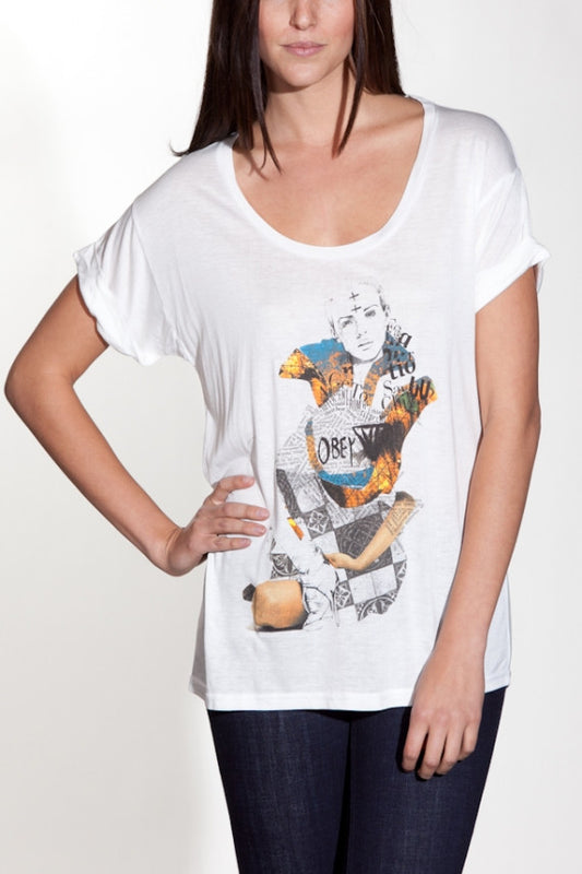 OBEY - Soho Rayon Women's Top, Natural White - The Giant Peach