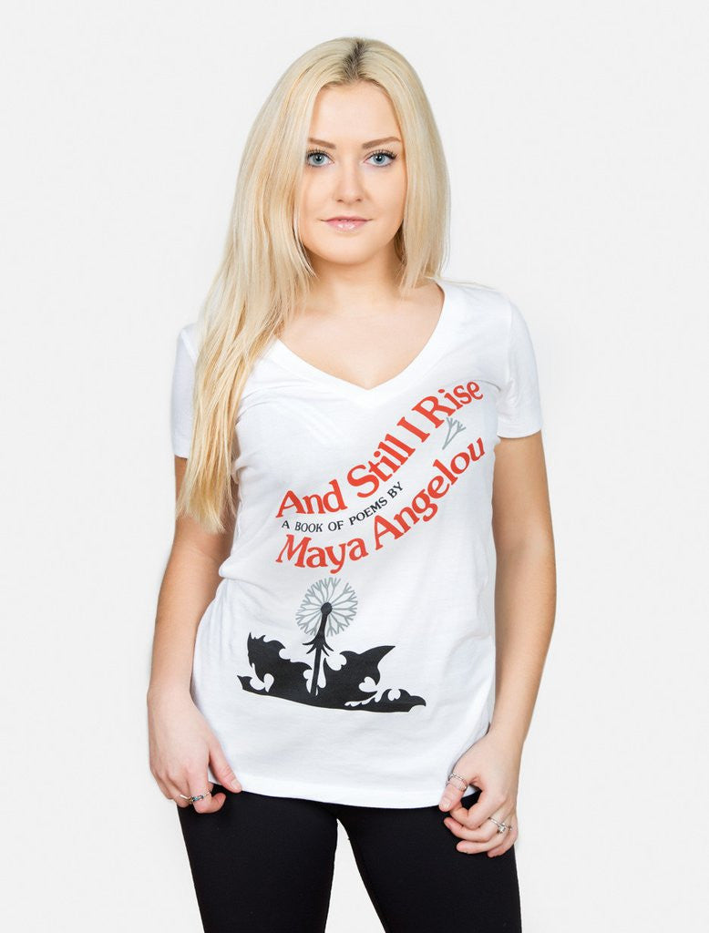 Out Of Print - And Still I Rise Women's Shirt, White - The Giant Peach