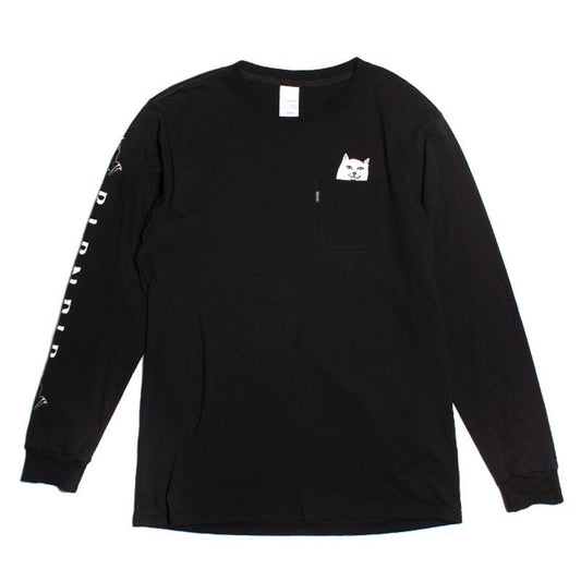 RIPNDIP - Lord Nermal Men's L/S Pocket Tee, Black