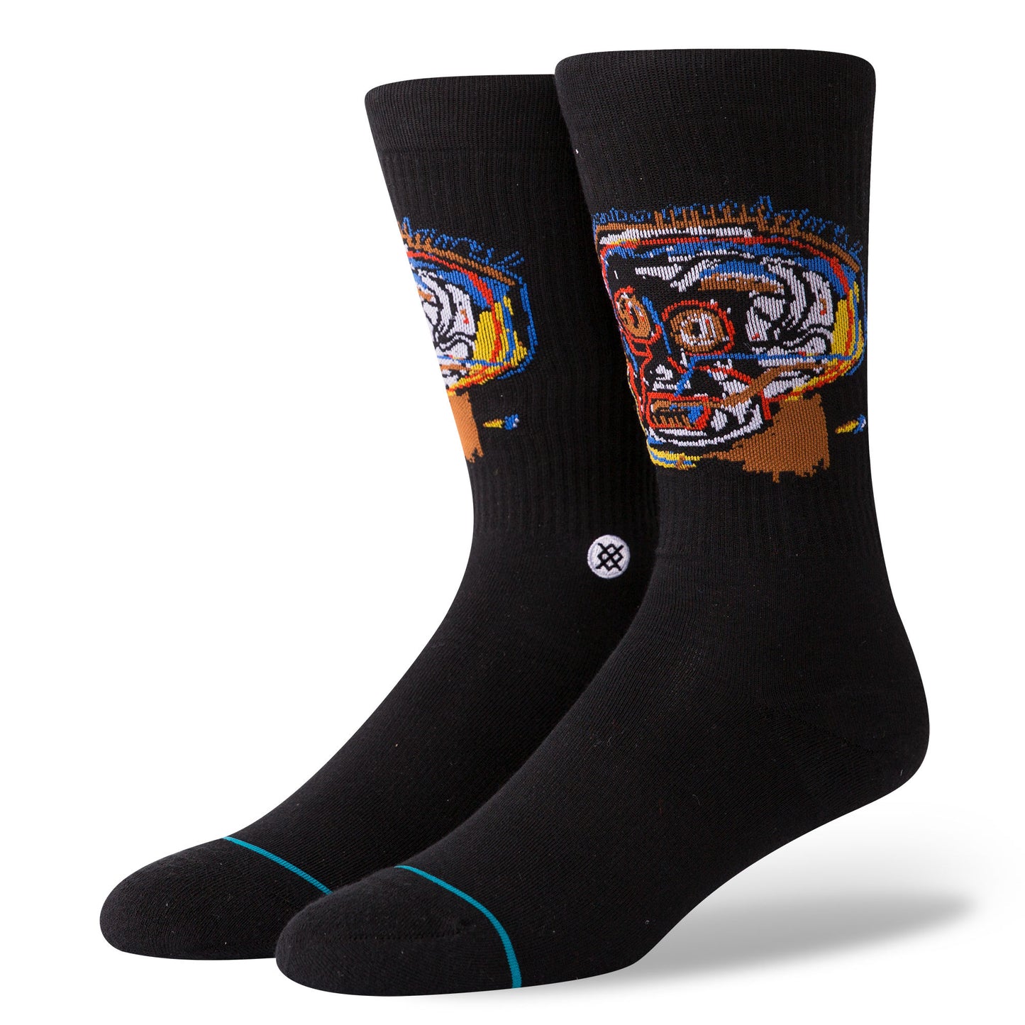 Stance x Basquiat - Head Case Men's Socks, Black