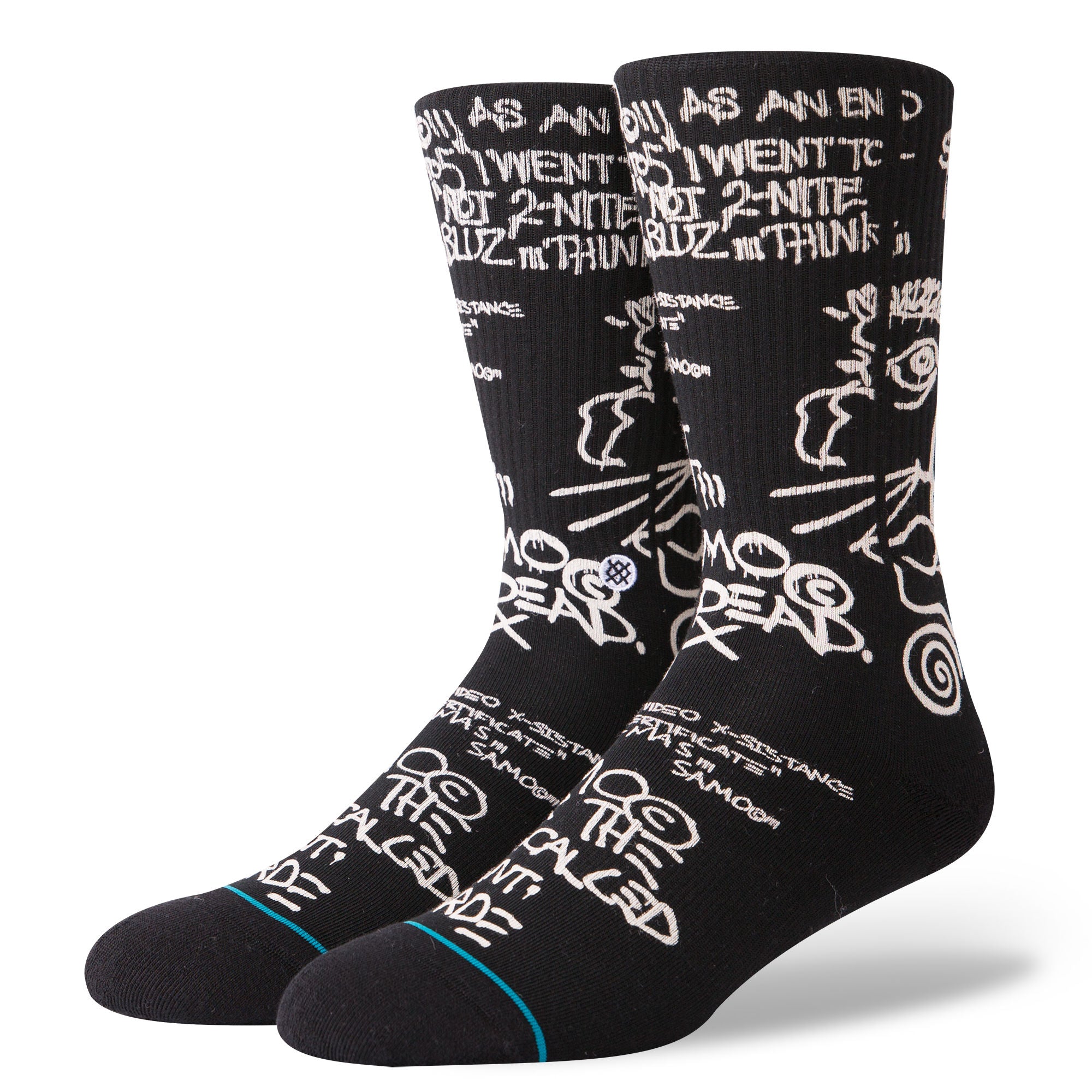 Stance x Basquiat Samo Is Dead Men's Socks, Black The Giant Peach