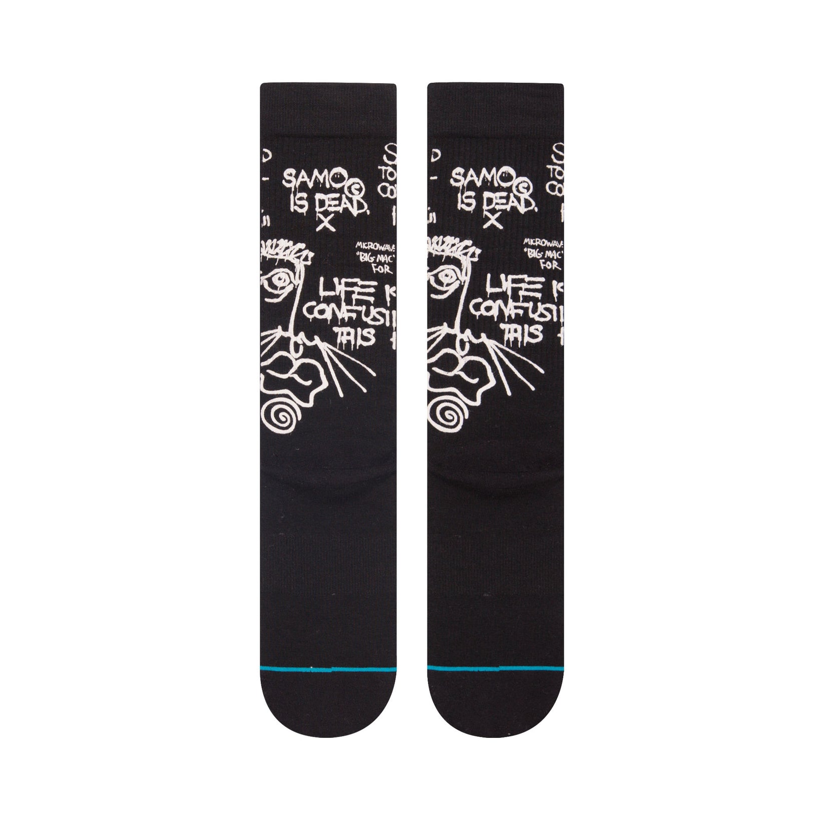 Stance x Basquiat Samo Is Dead Men's Socks, Black The Giant Peach