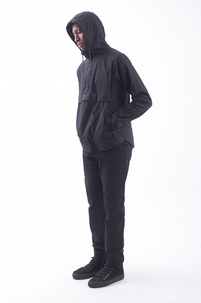 Akomplice VSOP- Maiden Nylon Men's Anorak Fishtail, Black - The Giant Peach
