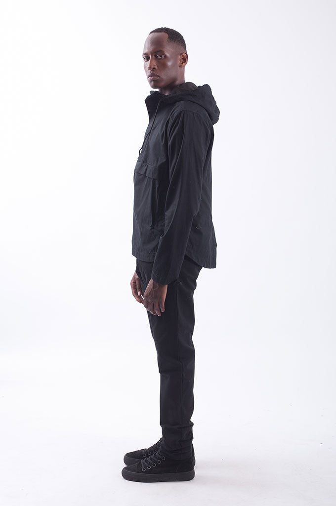 Akomplice VSOP- Maiden Nylon Men's Anorak Fishtail, Black - The Giant Peach