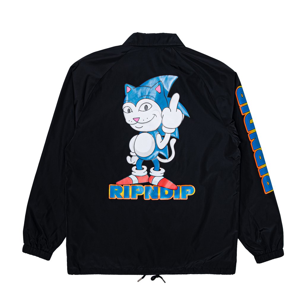 RIPNDIP - Nermhog Men's Coaches Jacket, Black
