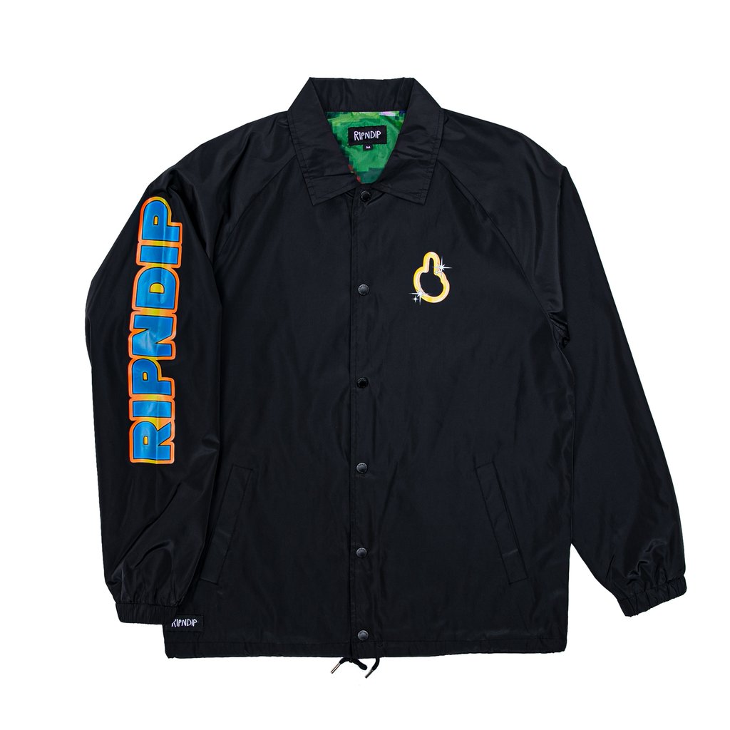 RIPNDIP - Nermhog Men's Coaches Jacket, Black