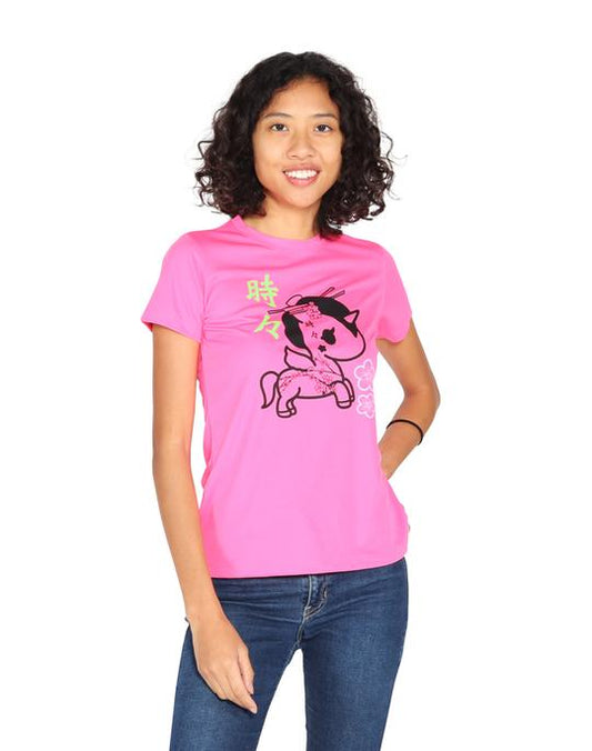 tokidoki - Neon Sakura Women's Tee, Neon Pink