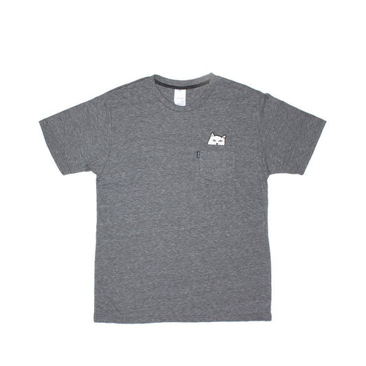 RIPNDIP - Lord Nermal Men's Pocket Tee, Athletic Grey - The Giant Peach