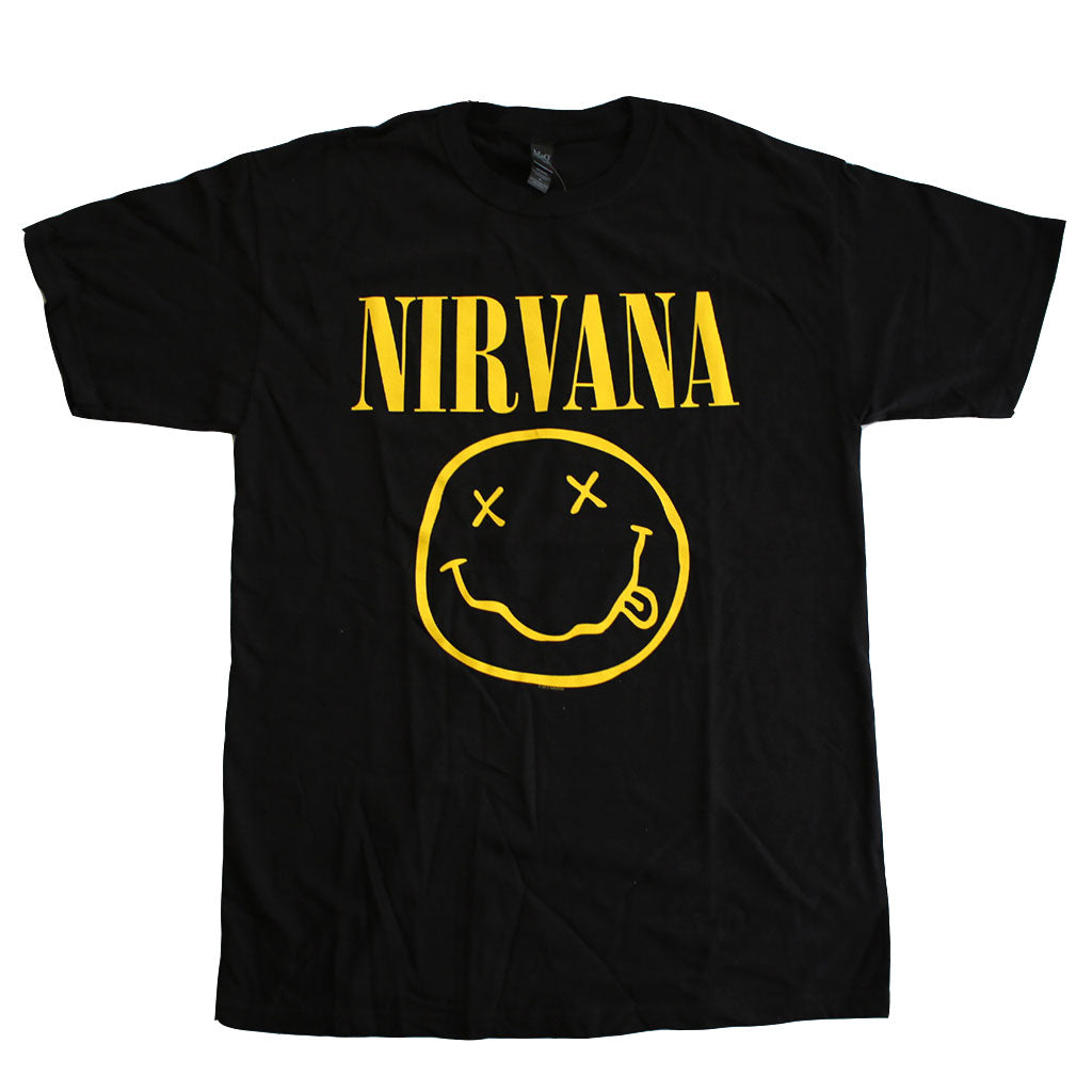 Nirvana - Smile Men's Tee,  Black