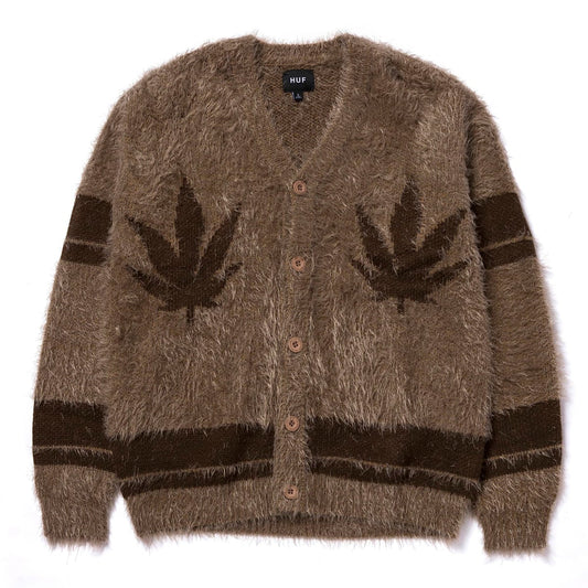 HUF x Pleasures - Outro Men's Cardigan, Brown
