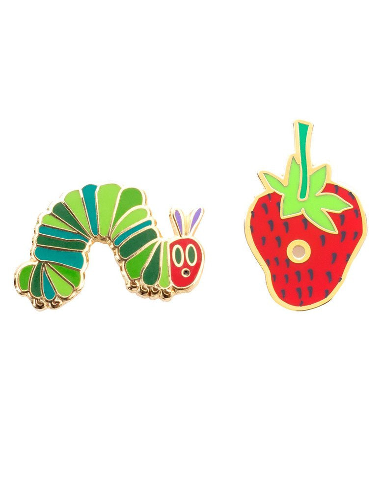 Out Of Print - The Very Hungry Caterpillar Enamel Pin Set - The Giant Peach