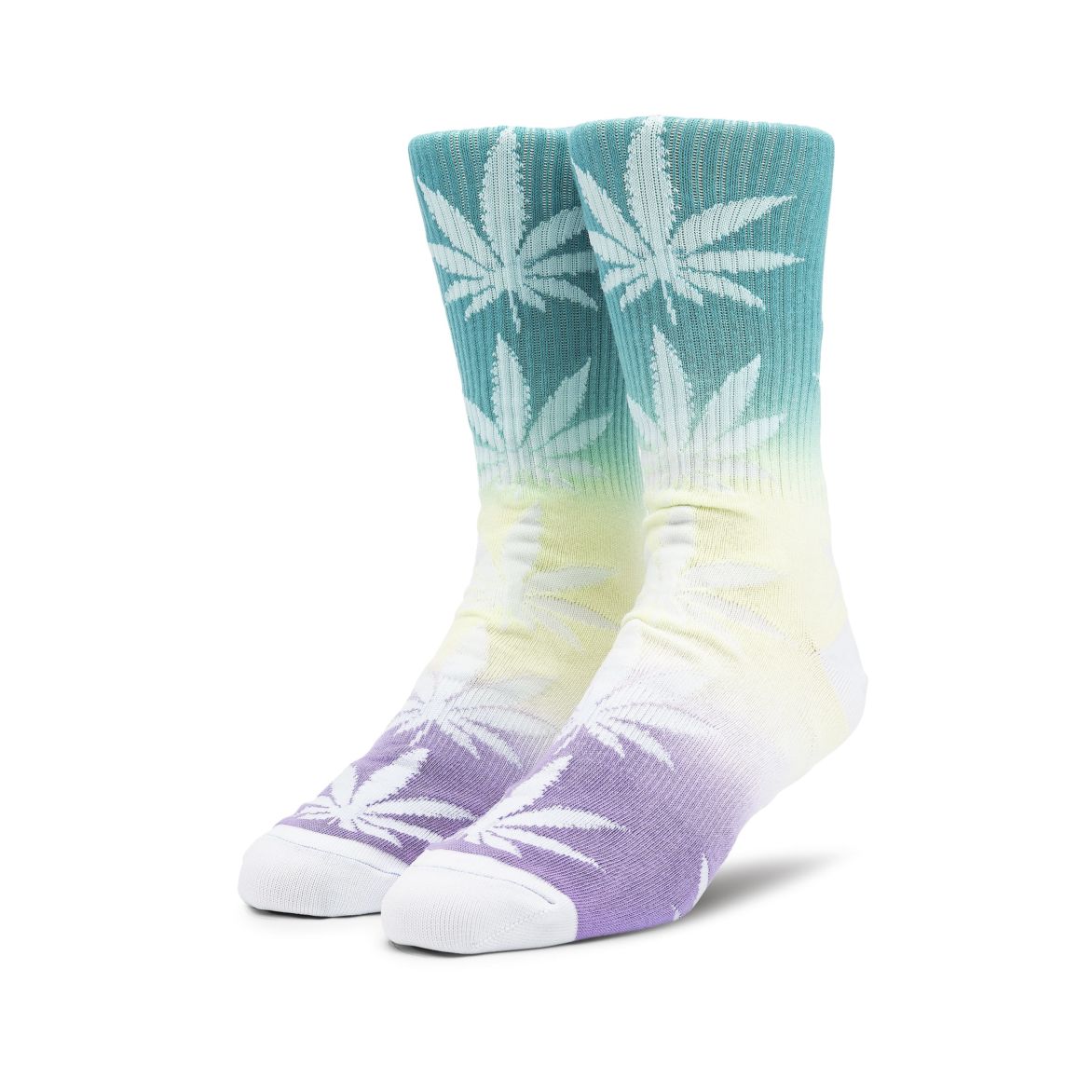 HUF - Plantlife Gradient Dye Crew Socks, Aqua