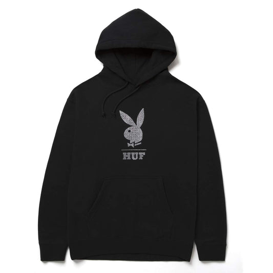 HUF x Playboy - Rhinestone Men's Pullover Hoodie, Black