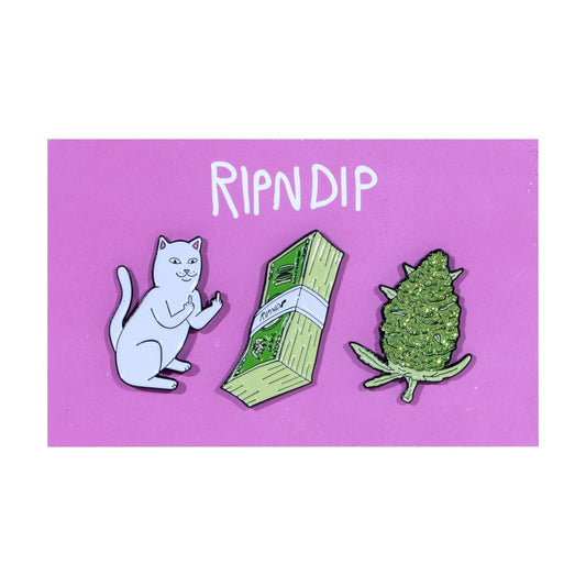 RIPNDIP - Pu$$y, Money, Weed Pin (Set Of 3)