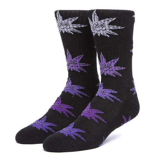 HUF x Green Buddy - Purple Life Buddy Socks, Black