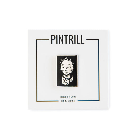 Pintrill x Del The Funky Homosapien - No Need For Alarm Del Face Pin