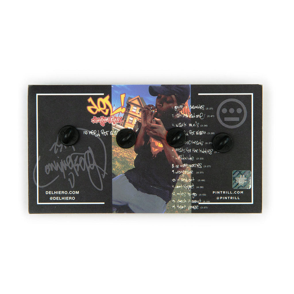 Pintrill x Del The Funky Homosapien  No Need For Alarm Limited 4 Pin Set