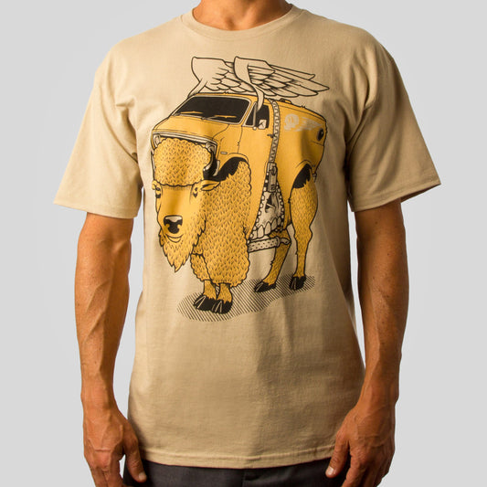 SuperFishal (Jeremy Fish) - Plains Drifter Men's Shirt, Tan - The Giant Peach