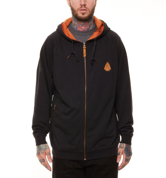 REBEL8 - Arrowhead Men's Zip Hoodie, Black - The Giant Peach