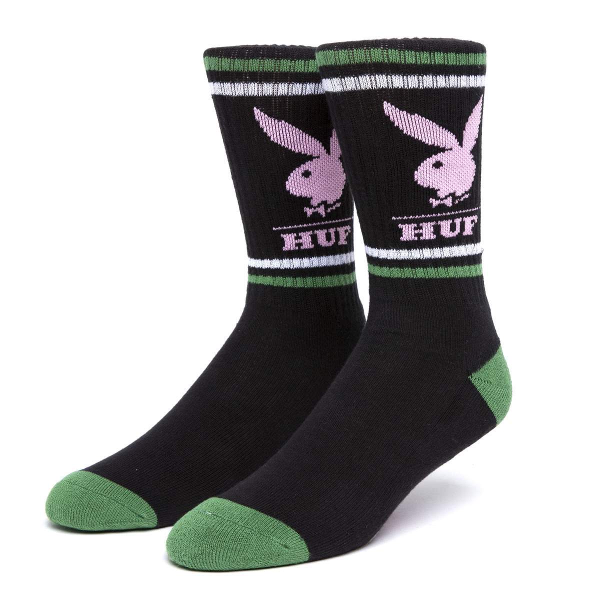 HUF x Playboy - Rabbit Head Crew Socks, Black