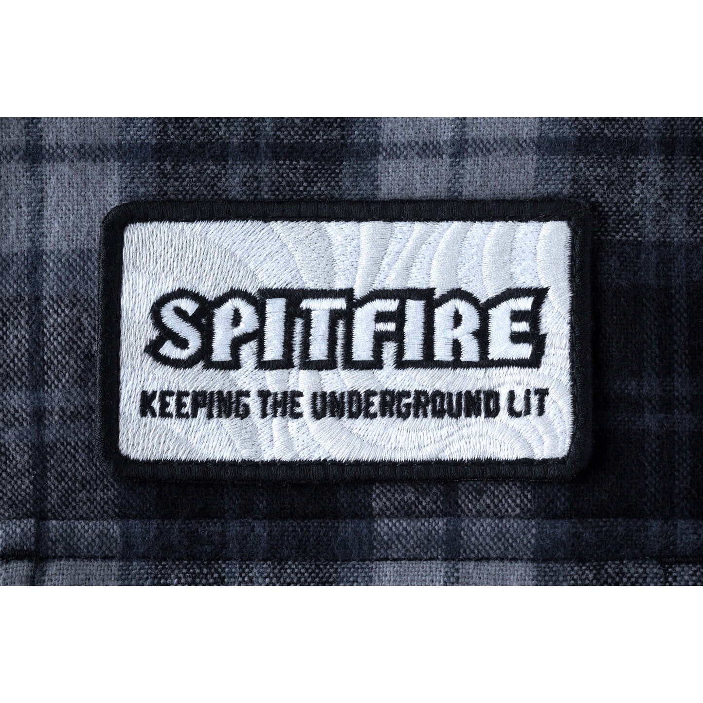 HUF x Spitfire L/S Men's Flannel Shirt, Black