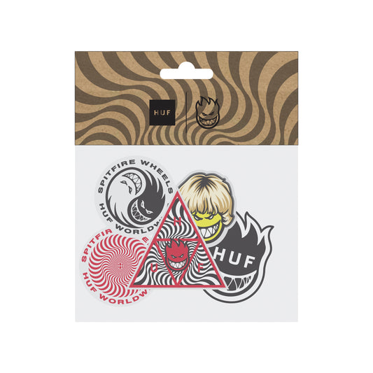 HUF x Spitfire - Sticker Pack, Assorted