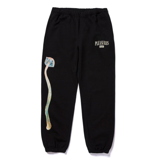 HUF x Pleasures - Spore Fleece Pants, Black