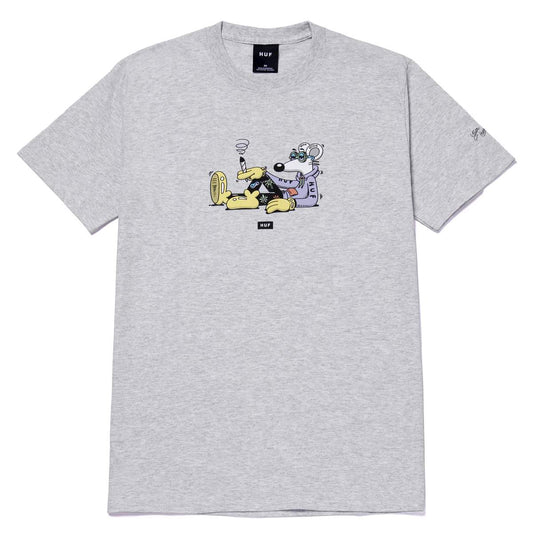 HUF x Steven Harrington - Mouse Men's Tee, Grey Heather