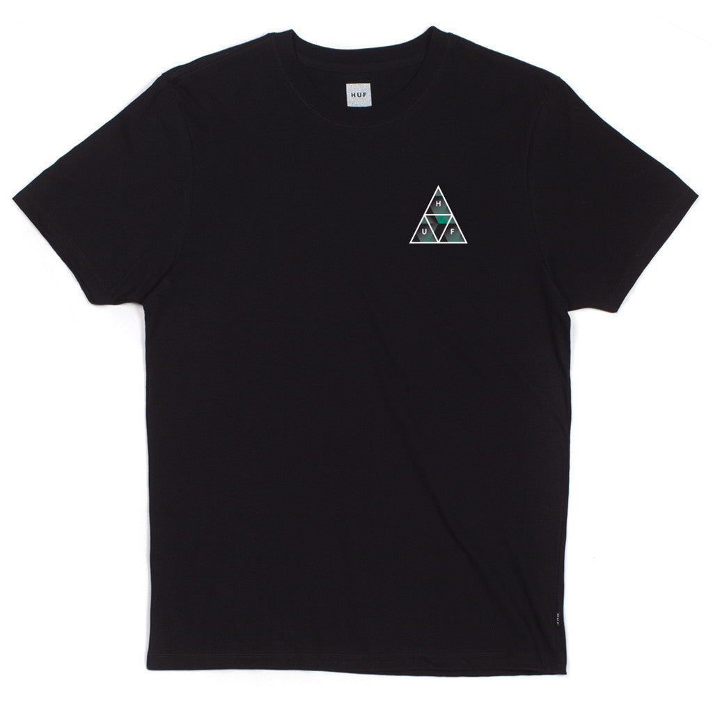 HUF - Premiere Triple Triangle Men's Tee, Black - The Giant Peach