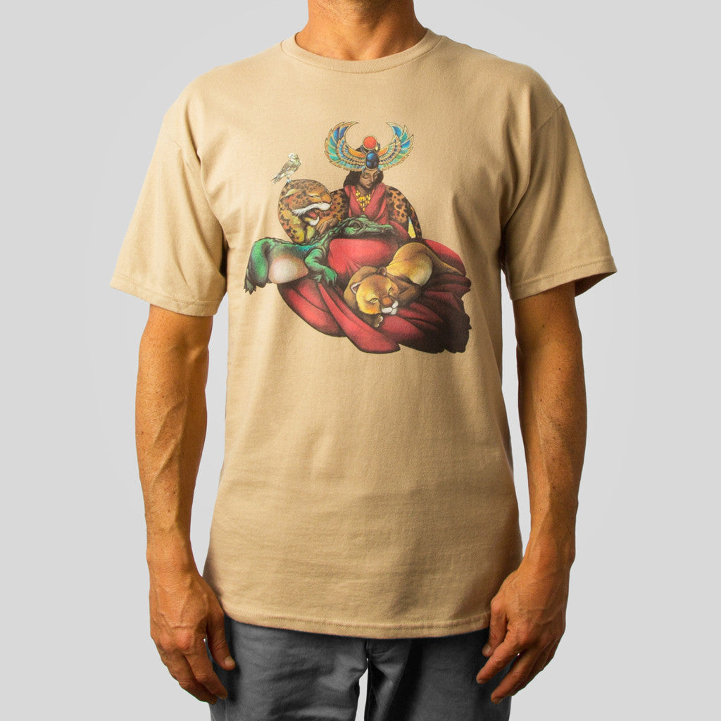 Twelve Grain (Sam Flores) - Animal Siesta Men's Shirt, Tan - The Giant Peach