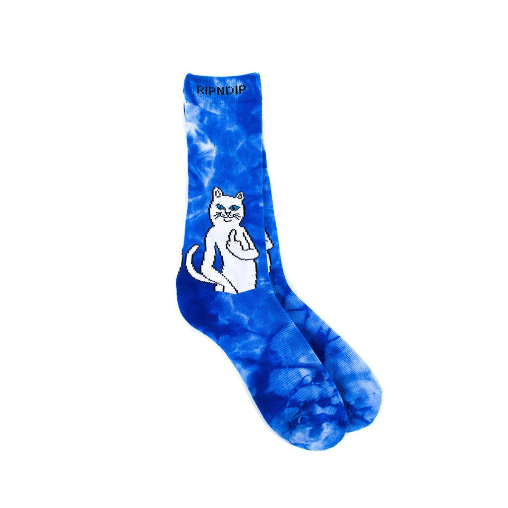 RIPNDIP - Catfish Socks, Blue Tie Dye - The Giant Peach