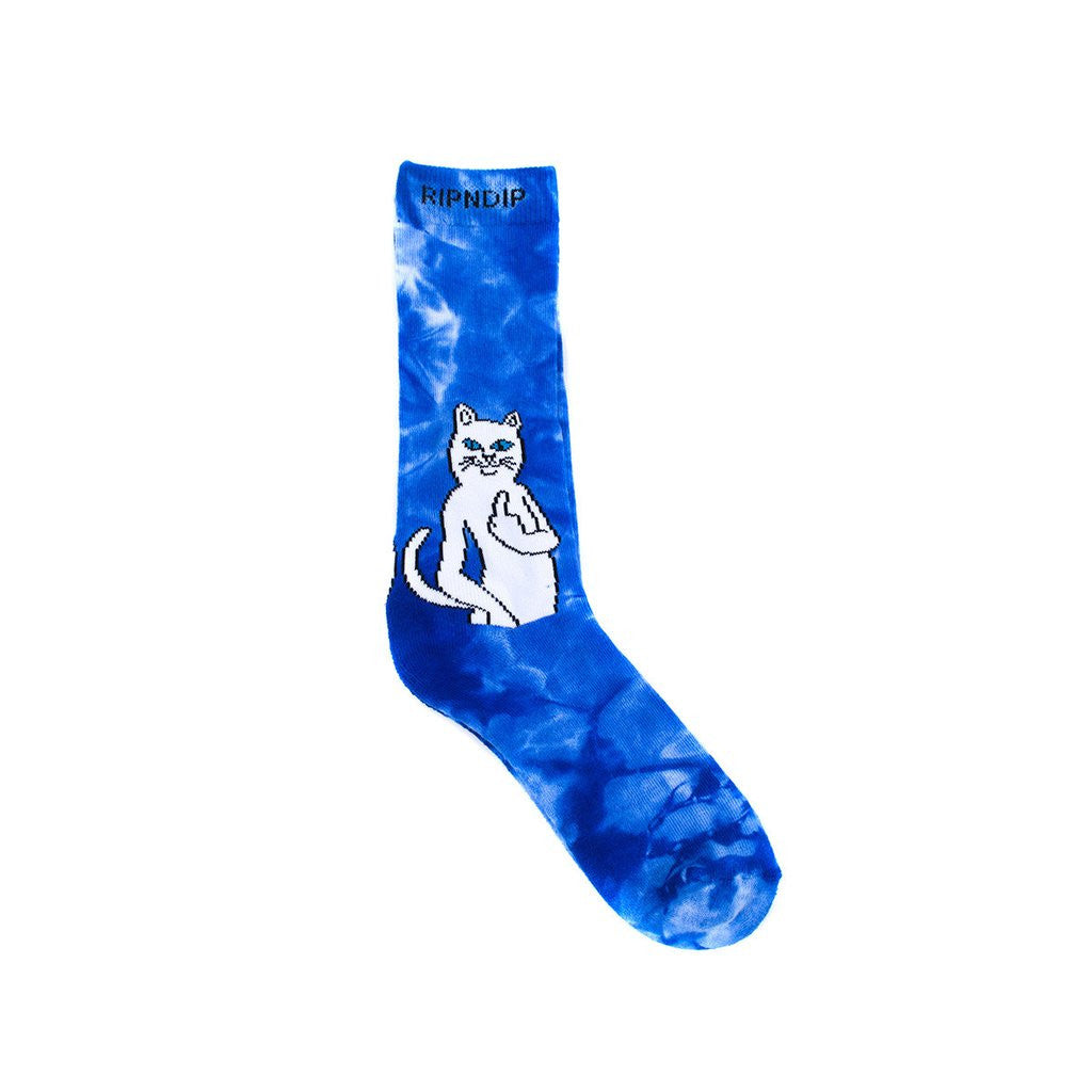 RIPNDIP - Catfish Socks, Blue Tie Dye - The Giant Peach