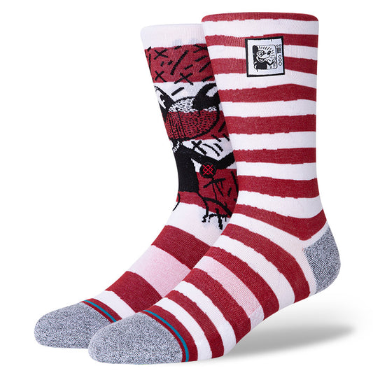 Stance - Mickey TV Haring Mix Men's Socks, Red