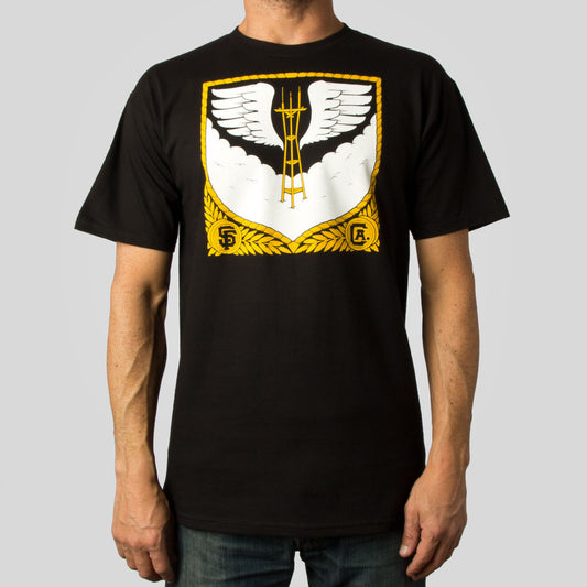 SuperFishal (Jeremy Fish) - Sutro Fog Men's Shirt, Black - The Giant Peach