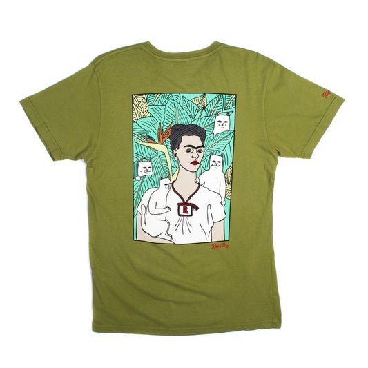 RIPNDIP - Nermal Frida Men's Tee, Military Green - The Giant Peach