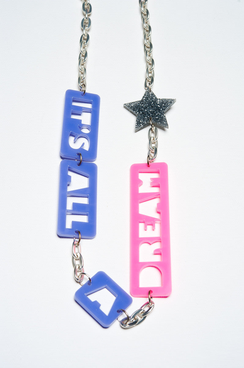 TRiXY STARR - All A Dream Necklace, Silver/purple/Pink - The Giant Peach