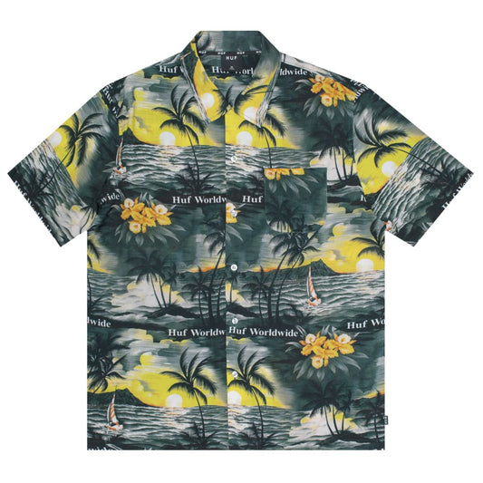 HUF - Venice Woven S/S Men's Shirt, Black
