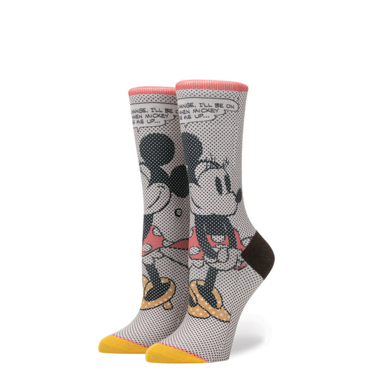 Stance x Disney - Tick Tock Minnie Women's Socks, Off White - The Giant Peach