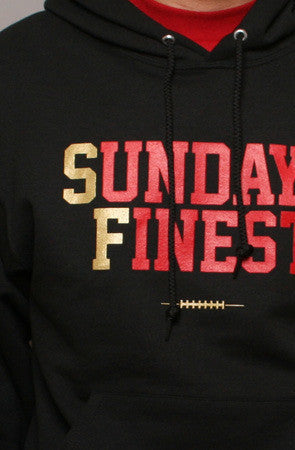 Adapt - Sunday's Finest Pullover Men's Hoodie, Black/Gold - The Giant Peach
