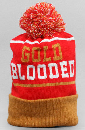 Adapt - Gold Blooded Beanie, Red/Gold - The Giant Peach