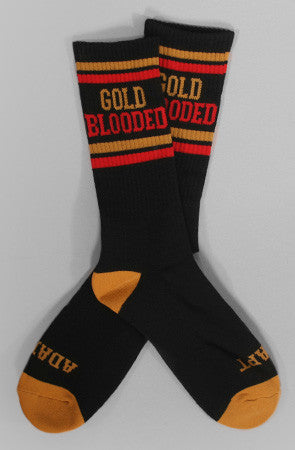 Adapt - Gold Blooded Men's Socks, Black - The Giant Peach