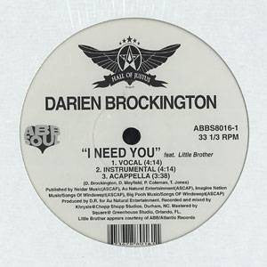 Darien Brockington - Think It Over/I Need You, 12" Vinyl - The Giant Peach