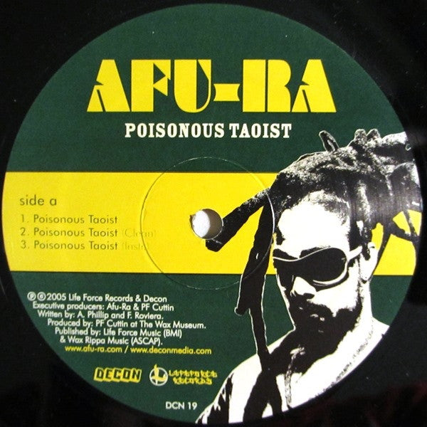 Afu-Ra - Poisonous Taoist/Sucka Free, 12" Vinyl - The Giant Peach